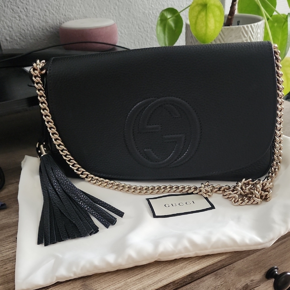Gucci Soho Black Leather Women's Bag - Picture 2 of 7